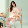 [Algodón Puro] Pijama de Mujer Verano 2026 Estilo Nuevo Manga Corta Sencillo Ropa de Casa Pantalón Tres Cuartos Ropa de Casa Conjunto de Dos Piezas