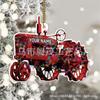 Decoraciones para Árbol de Navidad de Tractor Personalizadas Transfronterizas Colgante Plano Acrílico Adornos de Regalo Navideño