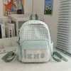 Bolsas de Moda 2026 Nuevo Estilo Coreano Color Contrastante Cuadros Mochila Escolar para Estudiantes Gran Capacidad Mochila Moderna Versátil