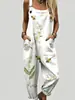 Macacão Casual Feminino de Verão Floral com Alça de Botão Estampado Digital 3D Europeu e Americano Amazon Transfronteiriço