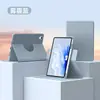 Adequado para iPad, esta capa protetora possui um suporte duplo para uso tanto na horizontal quanto na vertical, oferece proteção contra quedas, é leve e portátil, e é projetado para uso em negócios e escritório.. Também inclui um compartimento para caneta