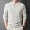 Sudadera Casual Cálida de Invierno para Hombre, Camiseta Base de Manga Larga, Camiseta Térmica de Doble Cara con Cuello Semi Alto para Hombre, Venta al por Mayor