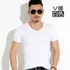 Camiseta Masculina Manga Curta Tamanho Grande Primavera e Verão 2019 Cor Sólida Slim Gola Redonda Pulôver Camisa Básica Moda Fabricantes Atacado
