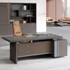 Escritorio del Presidente, Escritorio del Jefe, En Stock Entrega Rápida, Escritorio Ejecutivo Estilo Chino Moderno Simple, Mobiliario de Oficina de Alta Gama, Escritorio de Oficina