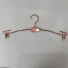 Cabide interno de metal dourado rosa para sutiãs, loja de roupas íntimas com gancho para pendurar roupas e acessórios