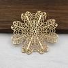 Cobre Puro Estilo Antiguo Multilado Pieza de Flor Grande Pieza de Flor de Moda Accesorios para Joyería DIY Accesorios de Joyería Tendencia Nacional Estilo Nacional