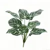 Planta Monstera Artificial para Decoração de Hotel e Casa, Planta Verde Simulada de Chão com Folhas de Alocasia