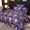 Juego de cuatro piezas de jacquard satinado de estilo europeo de alta gama de lujo ligero, sábana, funda nórdica, regalo transfronterizo de comercio exterior, ropa de cama al por mayor