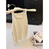 Verão Novo Estilo Europeu e Americano Vazado Moda Nicho Versátil para o Dia a Dia Malha Regata de Gola Alta para Mulheres