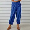 2026 Nuevos Pantalones de Mujer Cortos de Pierna Ancha de Algodón y Lino con Botones de Cintura Alta Holgados Estilo Europeo y Americano Amazon Wish