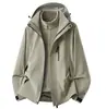 Nueva Chaqueta de Invierno para Hombre con Capa Interior Cálida, Conjunto de Dos Piezas para Parejas, Casual para Exteriores Senderismo Tres en Uno