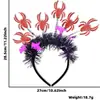 Diadema Divertida de Dibujos Animados para Halloween Accesorios para el Cabello Decoraciones para Fiesta Temática del Festival de Fantasmas Diadema de Murciélago Araña Hebilla para la Cabeza
