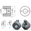Acoplamento Baohua 12A Conector de Bomba Triangular Cabeçalho Máquina Corda Bomba de Óleo Almofada Amortecedora Bomba de Óleo
