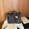 Bolsa Tote de Bolinhas Listradas para Mulheres 2026 Nova Grande Capacidade Bolsa Transversal para o Dia a Dia Outono Inverno Bolsa de Mão de Lona Retrô