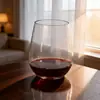 Copa de Vino Tinto, Copa de Vino de Tallo Corto de Moda, Artículo Popular para Bodas, Resistente a los Ácidos, Saludable, de Tallo Largo, Portátil, Resistente a la Rotura, Hecho a Mano, Ecológico, Gran Capacidad