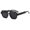 Novos Óculos de Sol Quadrados de Lente Dupla para Mulheres, Lentes Marinhas Personalizadas Retrô, Óculos da Moda, Óculos de Sol Tendência de Celebridade da Internet para Fotografia de Rua para Homens