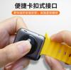 Adecuado para Appleiwatchultra Correa de reloj de silicona con hebilla doble marina Iwatch de 1.ª a 9.ª generación Universal