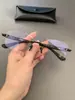 Armazón de Gafas Perforado Sin Marco Loudcloud para Tipos de Rostro Grandes, Elegante y Único, Adecuado para Gafas de Prescripción o Sin Prescripción