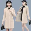 Elegante y Noble Chaqueta de Imitación de Visón de Terciopelo para Madres, Mujeres de 50 y 60 Años, de Talla Grande Holgada, Top de Lana para Mujer