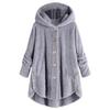 Amazon Ebay2024 Inverno Nova Moda Feminina Europeia e Americana Botão Top de Pelúcia Assimétrico Marca Tendência Cor Pura Jaqueta