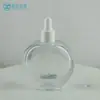 Nueva Botella Redonda Plana de 50ml para Aceite Esencial Botella de Suero de Fondo Grueso Botella Gotero Botella Dispensadora de Vidrio Cosmético Botella Vacía al por Mayor
