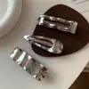 Pasador de Metal Geométrico de Diseño Nicho Estilo Ins Coreano, Pinza para Flequillo, Pinza Lateral, Accesorio para el Cabello Retro de Alta Gama
