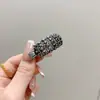 Pinza Curva con Flequillo de Pedrería Completa para Mujer, Pinza Lateral Brillante de Pedrería de Lujo Ligero, Pinza para el Cabello de la Frente de Gama Alta, Accesorio para el Cabello Versátil y Elegante