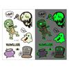 Pegatinas de Tatuaje Populares de Halloween que Brillan en la Oscuridad Transfronterizas, Pegatinas Temporales Impermeables de Dibujos Animados para Niños, Fiesta de Halloween, Disfraz