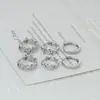 2026 Nuevo Modelo Set de una Tarjeta con Tres Pares de Aretes para Mujer, No es Necesario Quitarse al Dormir, Aros Geométricos para Oreja, Sencillos Broqueles Estudiantiles