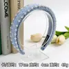 Diadema Cosida con Perlas Estilo Coreano Inspirada en Chanel para Mujer con Acabado de Lujo, con Lentejuelas de Cristal y un Borde Ancho para un Accesorio de Peinado de Corona Alta