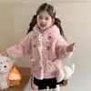 Chaqueta Elegante con Forro de Polar para Niñas para Otoño e Invierno 2025, Nuevo Suéter de Peluche Lindo para Niños, Top Grueso de Invierno para Bebé