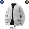 Traje de béisbol de color liso de la marca NASA Joint American Tide, chaqueta holgada para pareja, primavera y otoño 2025, para hombre