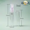 Botella de Relleno de Perfume de Prueba de 5 ml Botella con Atomizador Tarjeta Tubo de Ensayo Transparente Botella Pequeña de Perfume para Hombre