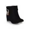 Botas de Cadena con Borlas Hebilla de Cinturón Botines Frostizados Estilo Coreano Cuña Interna Botas Casuales Botas de Comercio Exterior X238