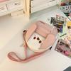 Lindo Bolso de Tela Pequeño de Dibujos Animados para Niña Bolso de Hombro Cruzado para Teléfono Móvil de Estilo Fresco Pequeño para Estudiante con Orejas Grandes para Mujer