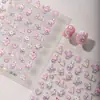 Adesivo de Arte para Unhas Desenho Animado Fofo Rosa Dopamina Relevo Estéreo Copo de Água Ccd Celular Adesivo para Unhas DIY