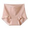 Algodão de Cor Natural Roupa Íntima Feminina de Algodão Puro, Cintura Média-Alta, Sem Costura, Controle de Barriga, Antibacteriano 7A, 100% Algodão, Calcinhas com Entrecavas Estendidas