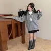 Chaqueta casual de otoño para niñas mayores, ropa nueva para niños, sudadera para niñas con cremallera de estrella de cinco puntas, top chaqueta
