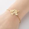 Pulsera Chapada en Oro de 18 Quilates para Mujer, Diseño de Nicho Ins, Nuevo Estilo 2025, Pulsera de Dibujos Animados de Animal Unicornio Soñador