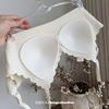 Ropa Interior Seamless Duo Duo Trufa para Mujeres con Pecho Pequeño, Recogida de Senos Secundarios, Anticaída, Sin Varillas, Copa Fija de Encaje Puff