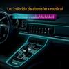 Lâmpada da atmosfera da fibra óptica do carro colorida luz fria guia da luz da atmosfera lâmpada do interior do carro do diodo emissor de luz lâmpada da atmosfera decorativa escondida