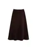 Moda Transfronteriza Europea y Americana Ropa para Mujer Otoño e Invierno 2025 Nuevo Estilo Europeo y Americano Moda Simple Color Puro Falda de Paraguas con Dobladillo Amplio para Mujer