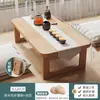Mesa pequeña para mirador, mesa kang plegable, mesa de centro para hogar tatami de madera no maciza, mesa baja para comer/estudiar en la cama, mesa baja para mirador