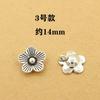 Xizang Flor Prata Cristal DIY Acessórios Pingente Pingente Vintage Antigo Material Florete Contas Acessórios Colar