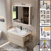 Lavabo Cerámico Todo en Uno de Lujo Ligero con Esquinas Redondeadas Combinación de Mueble de Baño Lavabo Lavabo Lavabo Mueble de Lavado