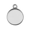 Yb Yayin Joias de Prata S925 Transfronteiriças Redondo 16mm Europeu e Americano Simples Geométrico Colar Pingente Pingente de Prata Porta Vazia