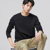Playera de Manga Larga de Algodón Mercerizado con Amoníaco Líquido para Hombre Joven Camiseta Básica Holgada de Cuello Alto Primavera y Otoño Tops Camiseta Básica al por Mayor