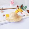 Sombrero para Mascota Transfronterizo Amor Muñeco de Dibujos Animados Sombrero de Paja Gato Perro Sombrero para el Sol Utilería para Fotos de Marionetas Joyería