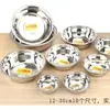 08 Cuenco Profundo Pulido Shunhe Engrosado No Magnético para Arroz, Sopa y Comida, Cuenco Sopera y Plato para Comida de Acero Inoxidable Engrosado y Profundizado