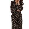 Principios de la Primavera 2025 Nuevo Vestido Floral Chic de Estilo Coreano Suelto Cintura Ajustada Adelgazante Largo Medio Ropa de Mujer